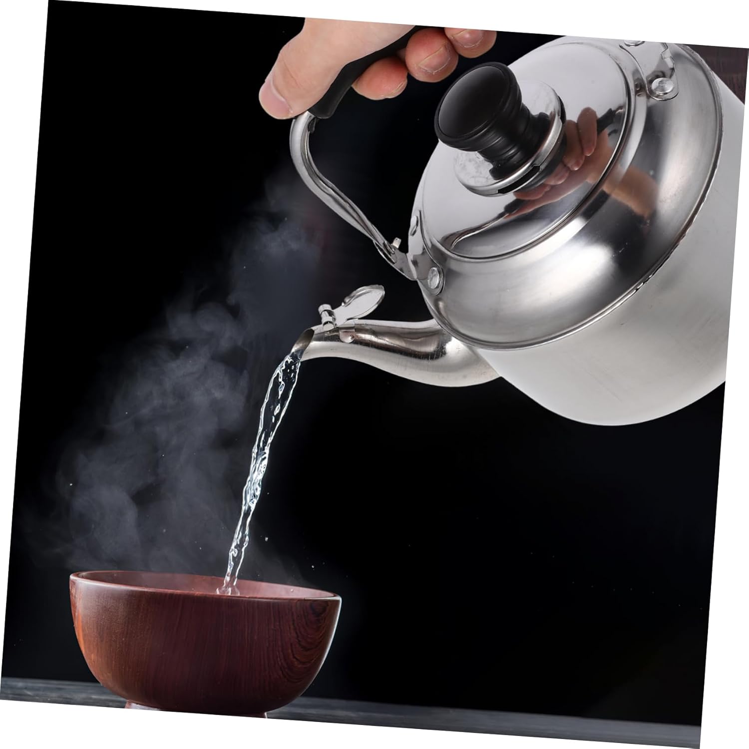 Stainless Steel Whistling Kettle for Gas Hob and Stove - Silver Chinese Teapot Water Boiler