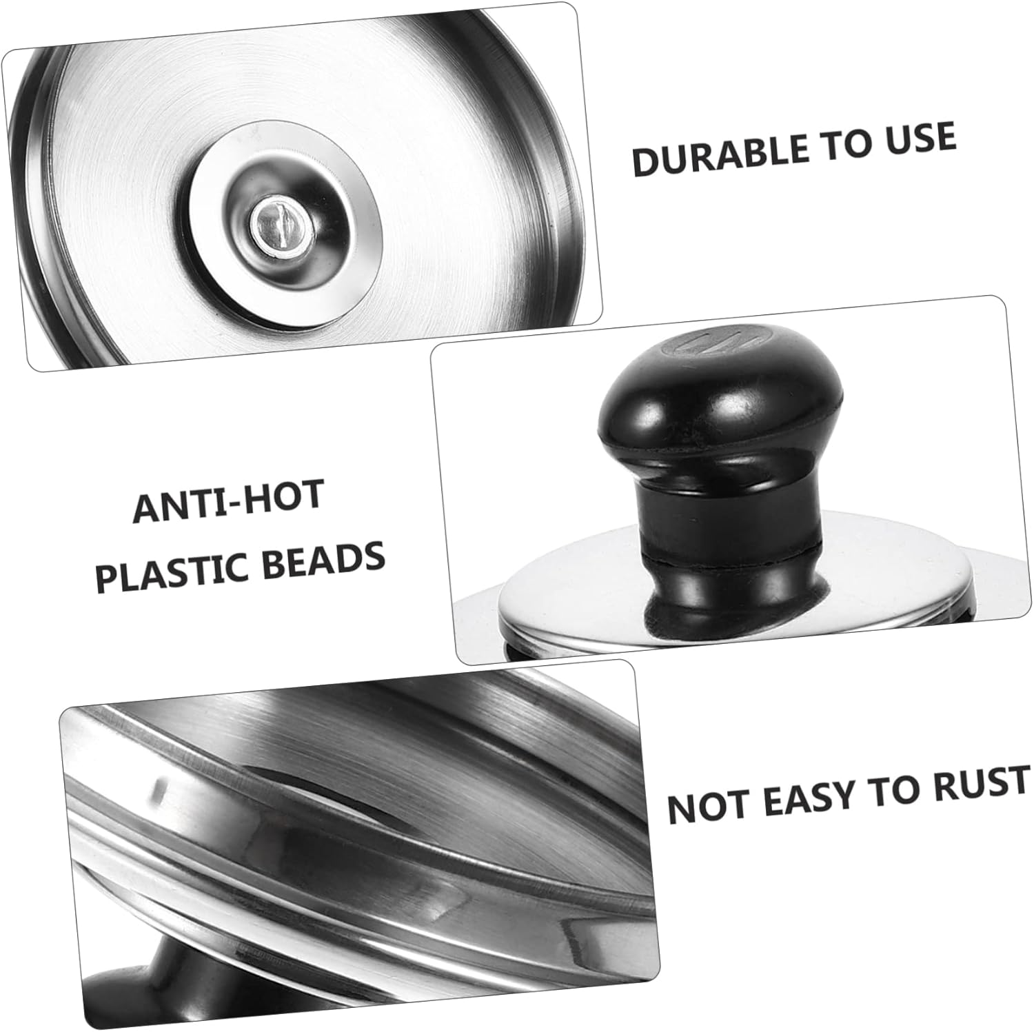 Stainless Steel Whistling Kettle Lid Replacement - Teakettle Top Handle Cover - Cookware Pot Lid Knob - Silver Teapot Lid Handle