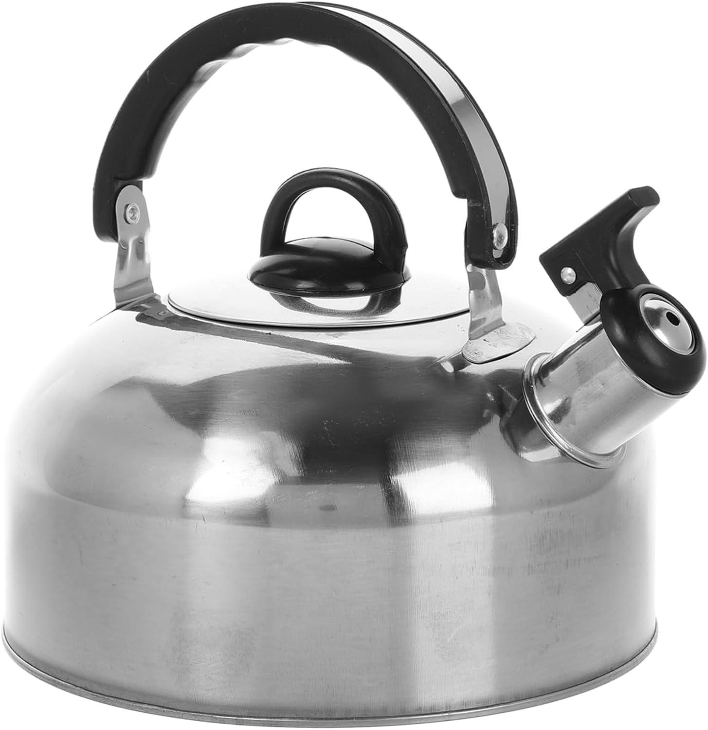 Stainless Steel Whistling Tea Kettle for Gas Stoves - Stovetop Coffee Pot and Tea Pot Set for Home Brewing