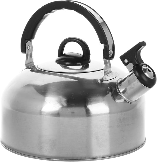 Stainless Steel Whistling Tea Kettle for Gas Stoves - Stovetop Coffee Pot and Tea Pot Set for Home Brewing