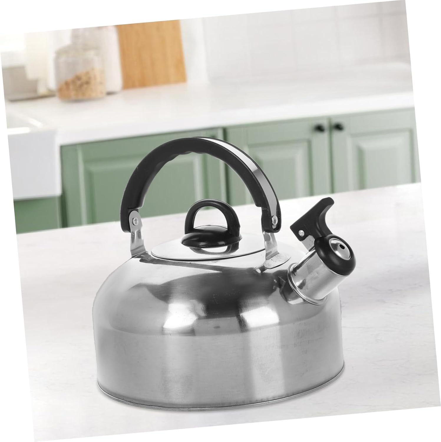 Stainless Steel Whistling Tea Kettle for Gas Stoves - Stovetop Coffee Pot and Tea Pot Set for Home Brewing
