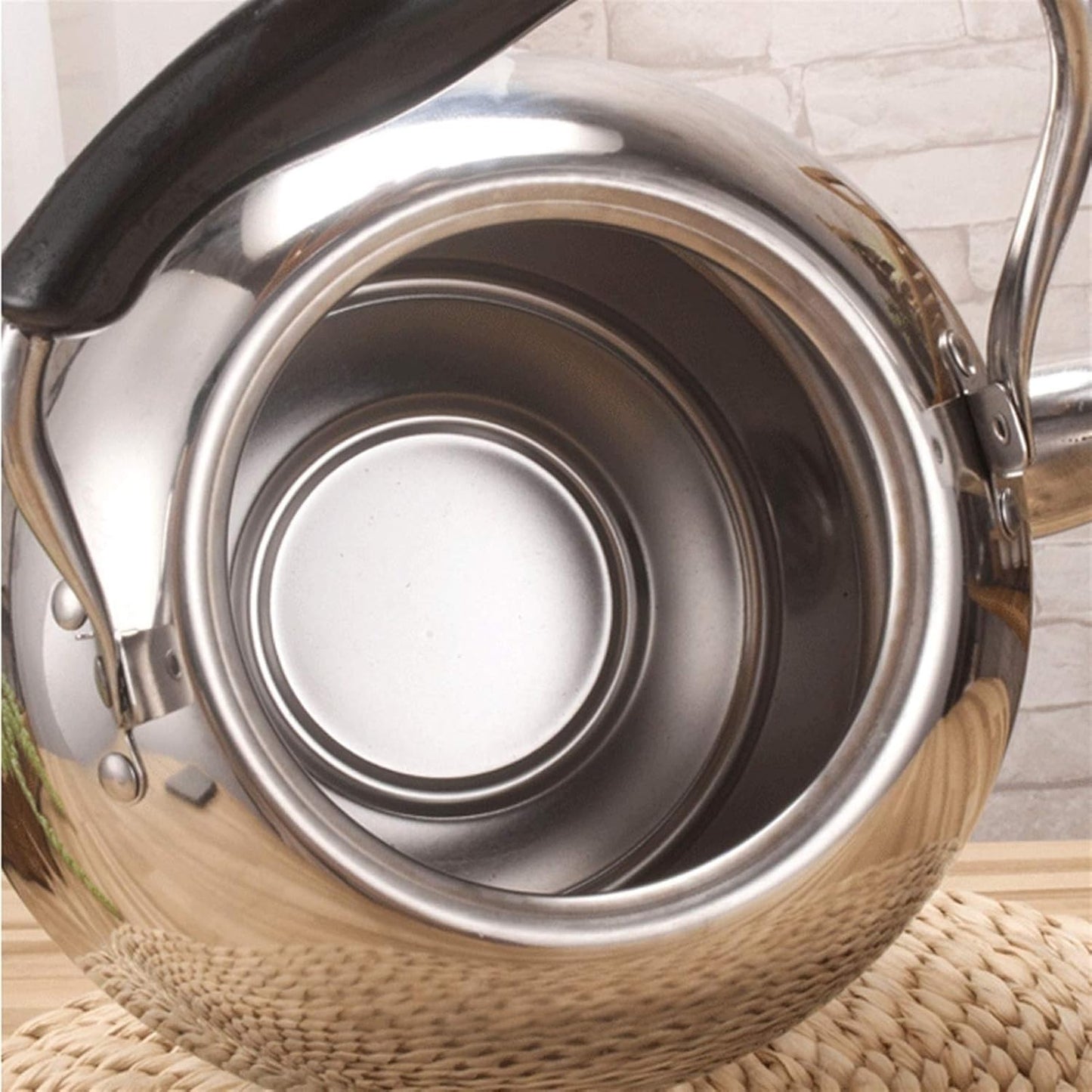 Stainless Steel Whistling Tea Kettle for Stove Top with Ergonomic Handle - 5L Silver