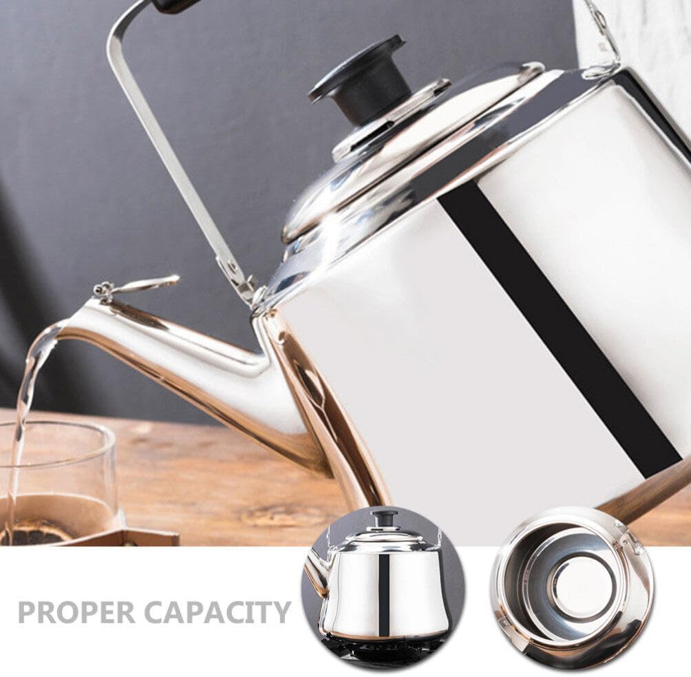 Stainless Steel Whistling Tea Kettle for Stove Top - Portable Kitchen Water Pot with Whistle - Household Teakettle for Home