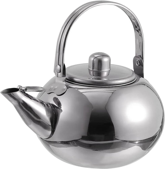 Stainless Steel Whistling Tea Kettle with Infuser - Durable Stovetop Pot for Loose Leaf Tea Brewing and Tea Warmer