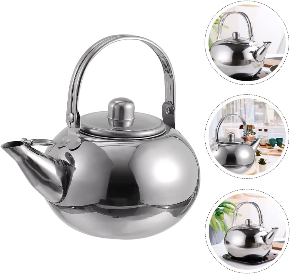 Stainless Steel Whistling Tea Kettle with Infuser - Durable Stovetop Pot for Loose Leaf Tea Brewing and Tea Warmer