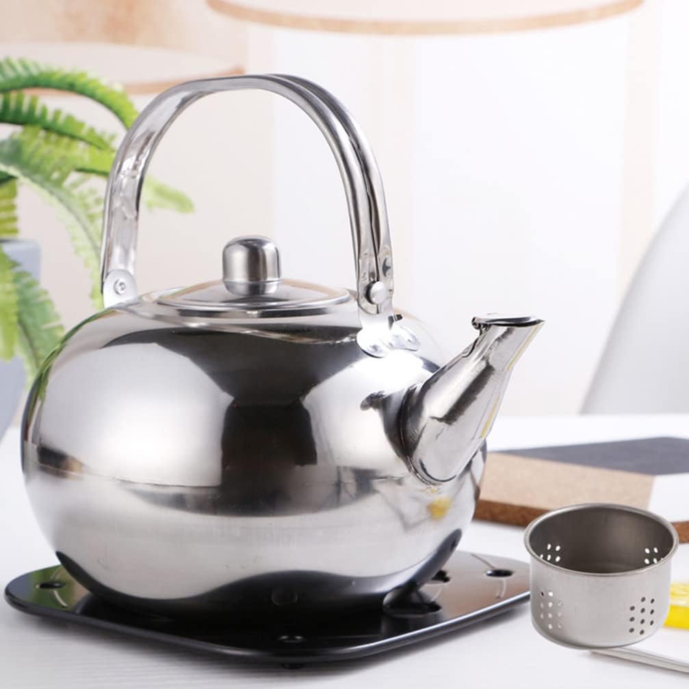 Stainless Steel Whistling Tea Kettle with Infuser - Durable Stovetop Pot for Loose Leaf Tea Brewing and Tea Warmer