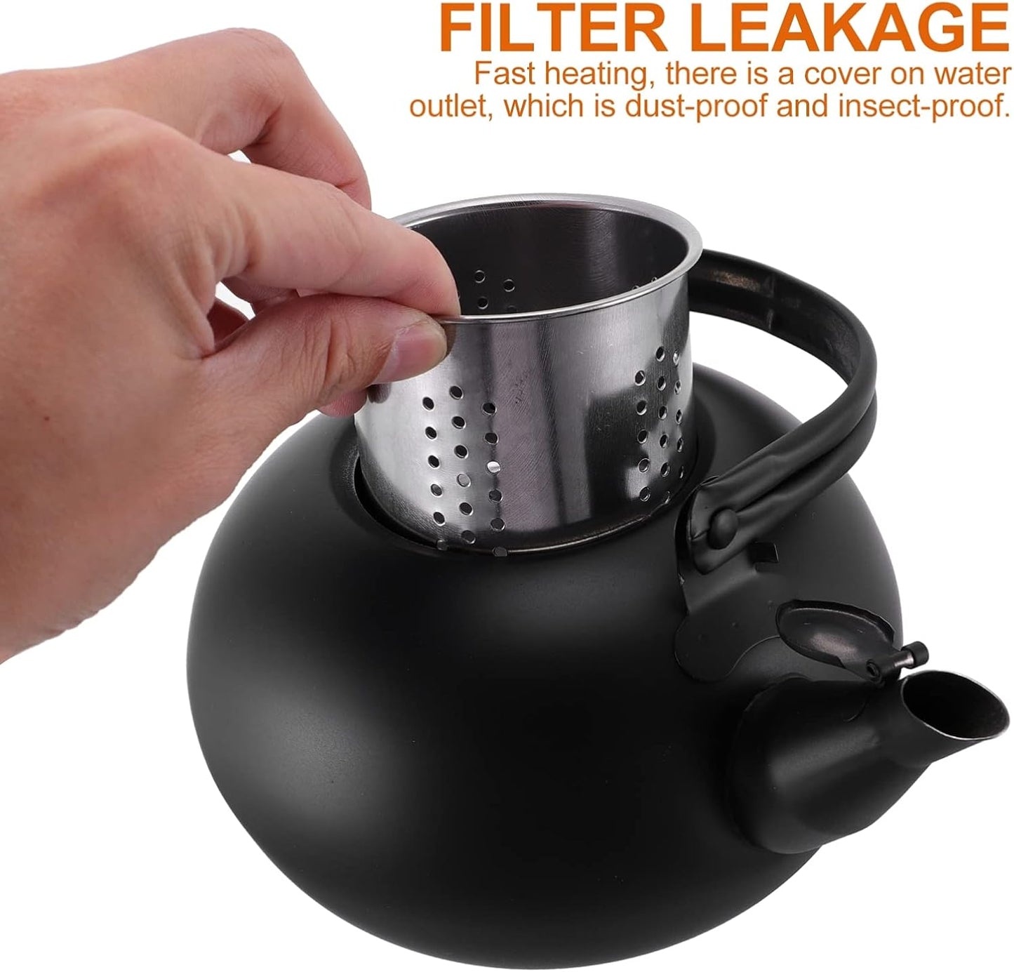 Stainless Steel Whistling Tea Kettle with Infuser for Stovetop - DOITOOL Water Boiling Pot