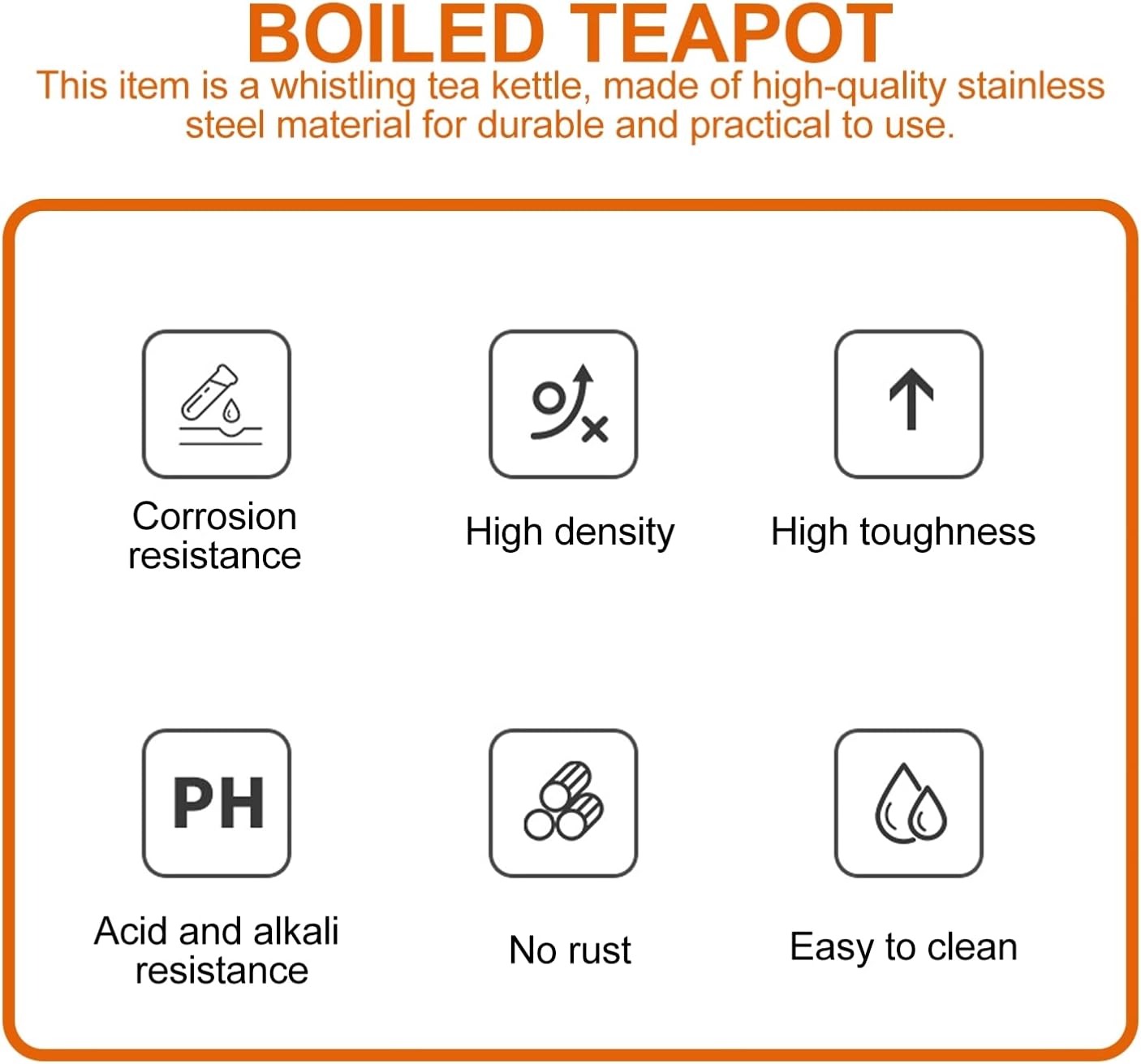 Stainless Steel Whistling Tea Kettle with Infuser for Stovetop - DOITOOL Water Boiling Pot