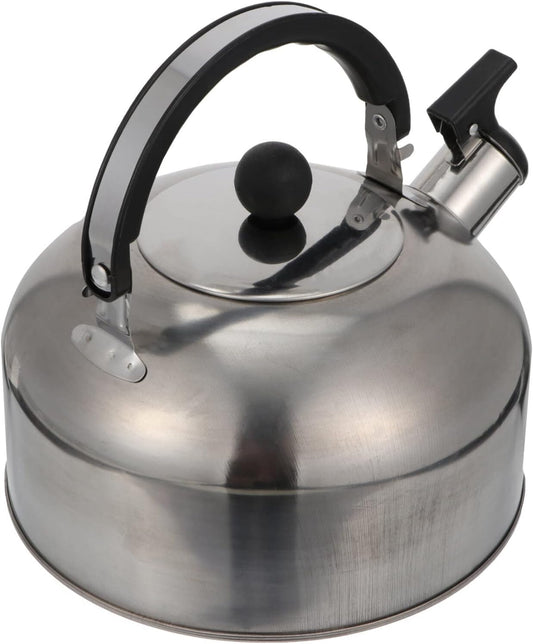 Stainless Steel Whistling Teapot Kettle for Stovetop - Classic 2QT Boiling Teapot with Handle