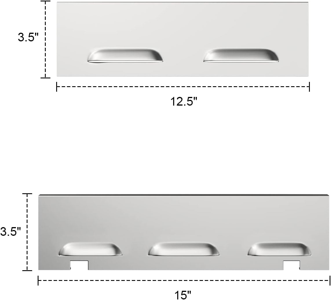 Stainless Steel Wind Screen Replacement Parts for Blackstone 28" Griddle - Compatible with 2 Burner Flat Top Gas Grill - BBQ777 5016