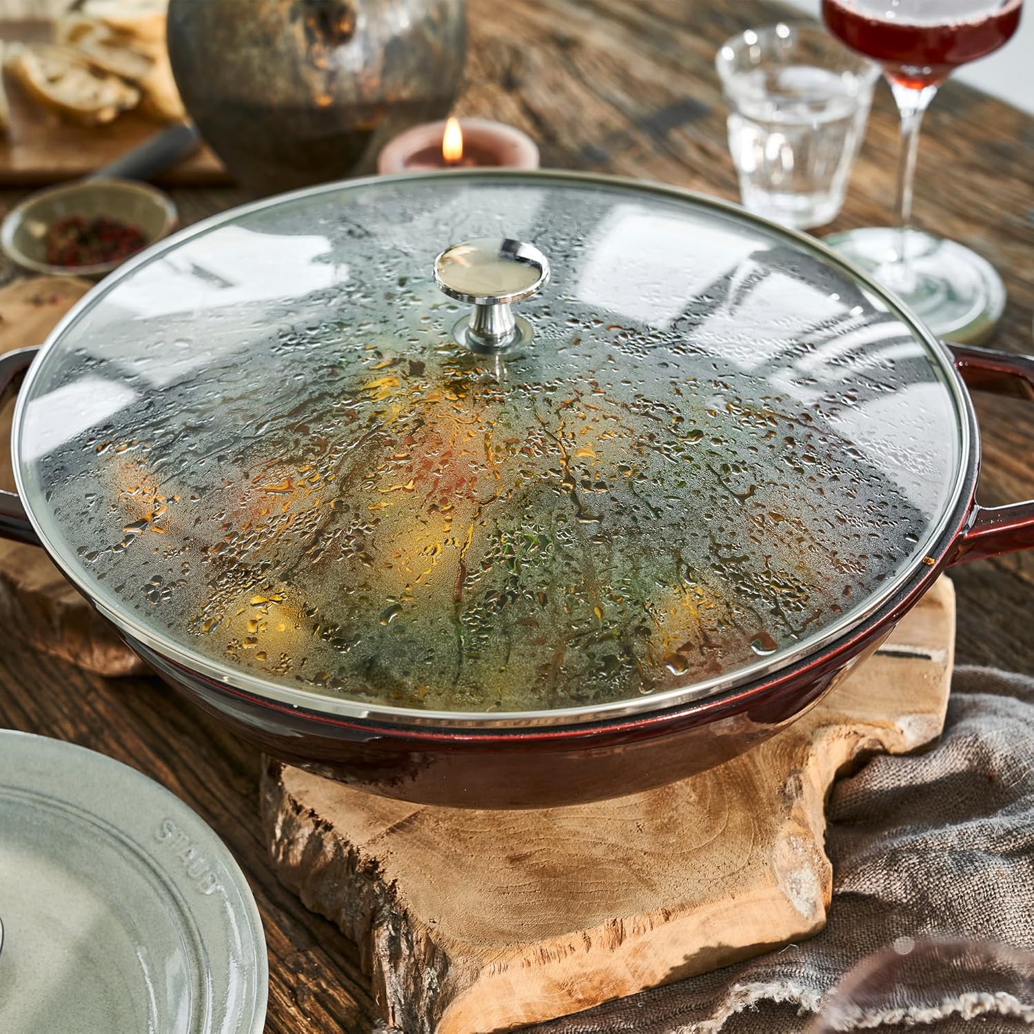 STAUB Grenadine Perfect Pan - Versatile Cast Iron Cookware for Perfect Meals