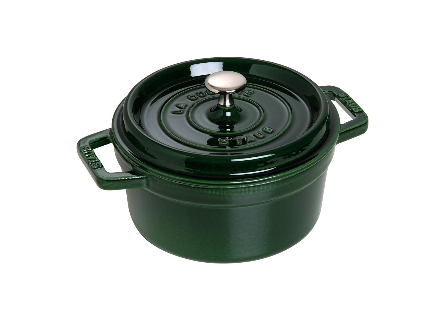 staub La Cocotte Round 40509-818 Pico Cocotte Basil Green 7.1" Enameled Pot - Japanese Induction Compatible