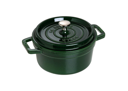 staub La Cocotte Round 40509-818 Pico Cocotte Basil Green 7.1" Enameled Pot - Japanese Induction Compatible