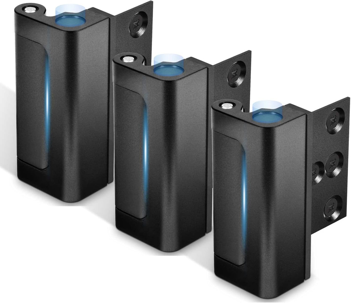 Steinwhale 3-Pack Home Security Door Locks for Childproof Safety and High Security, Aluminum Construction in Black Finish