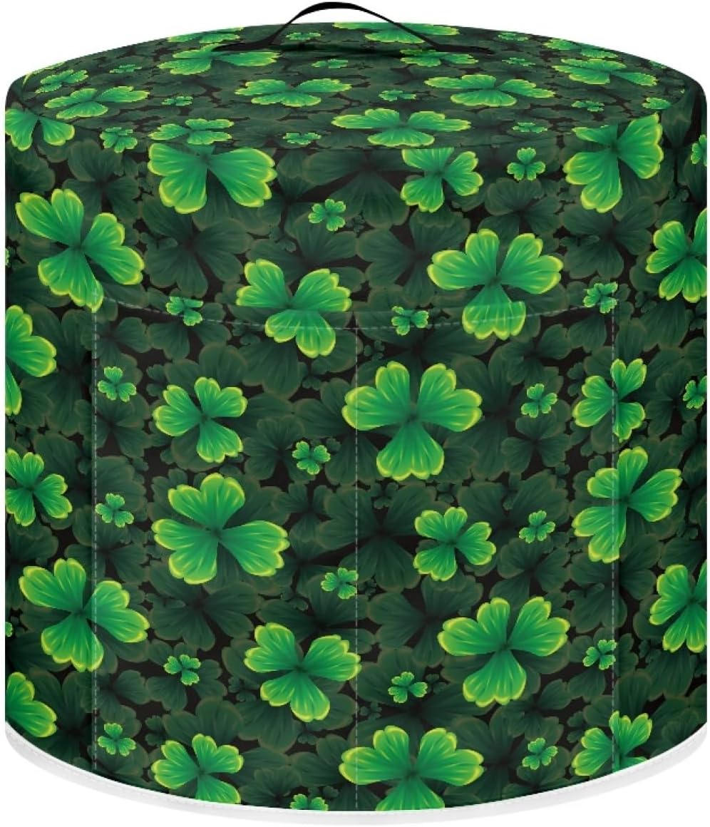 St.Patrick's Day Pressure Cooker Cover for 3 Quart - Green Leaf Design - Easy Clean & Dust Protection - Kitchen Appliance Decor