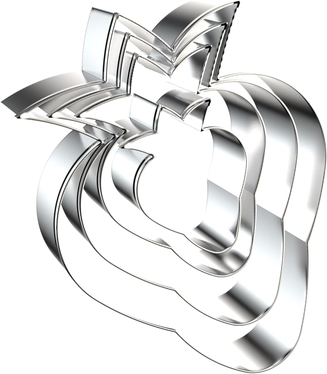 Strawberry Cookie Cutter Set - Assorted Sizes - Fruit Fondant Molds - Stainless Steel