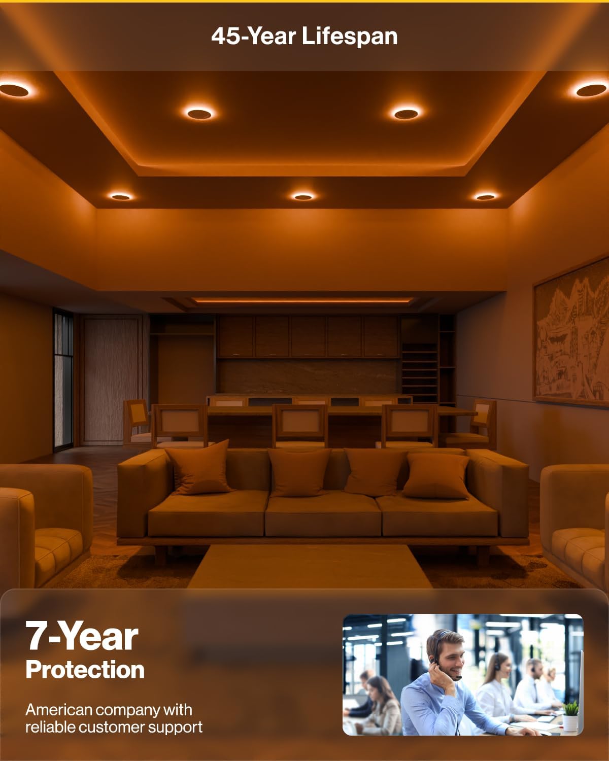 Sunco Lighting 24 Pack 6 Inch Ultra Thin LED Recessed Ceiling Lights with Night Light, 1500 LM, Dimmable, 15W, Canless with Junction Box - Selectable CCT 2700K/3000K/4000K/5000K/6000K