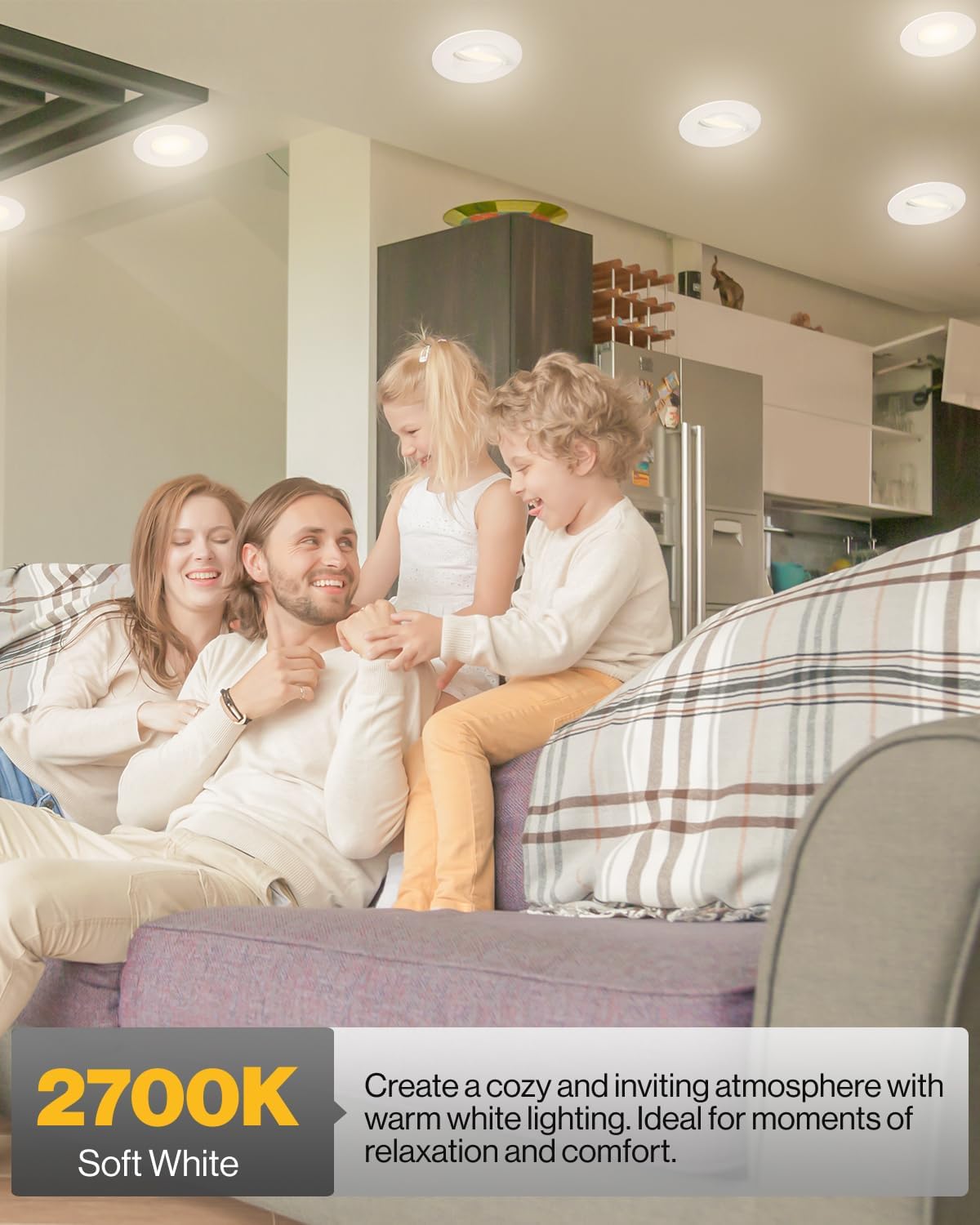 Sunco Lighting 4 Pack LED Eyeball Retrofit Gimbal Can Lights 5/6 Inch Directional Recessed Lights, 12W, 2700K Soft White, 800 LM, Dimmable Adjustable Angled Ceiling Downlight