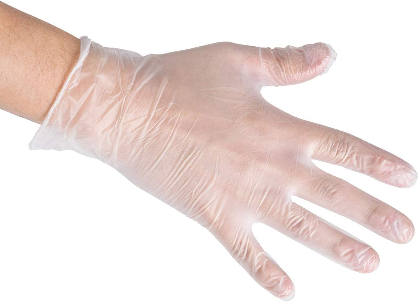 Sunset Brands Large Disposable Vinyl Gloves - Non-Sterile, Easy Slip On/Off, Smooth Touch, Food Service Grade - Pack of 200