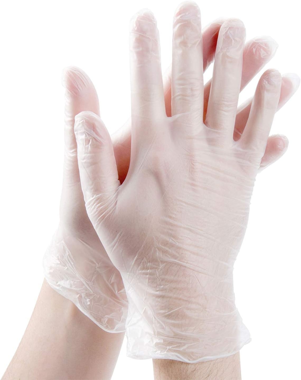 Sunset Brands Large Disposable Vinyl Gloves - Non-Sterile, Easy Slip On/Off, Smooth Touch, Food Service Grade - Pack of 200