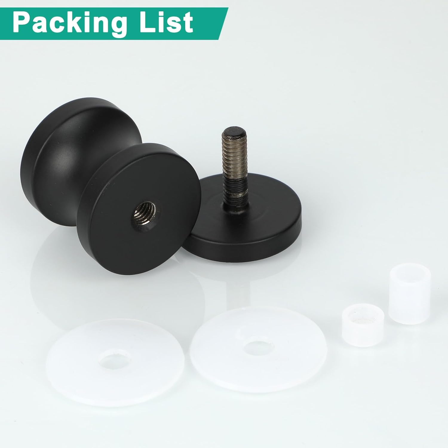 SUS304 Stainless Steel Black Finish Shower Glass Door Handle for Bathroom Sliding Doors - Alise L9000-B