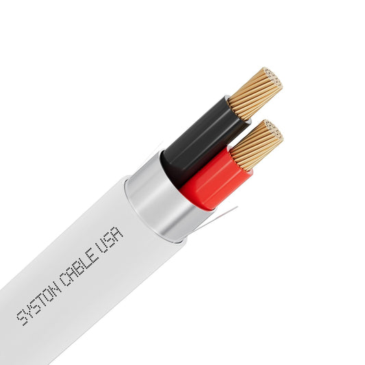 SYSTON 18/2 Fire Security Alarm Control Cable Wire, Plenum-Rated Shielded Copper UL/ETL for Indoor/Outdoor Applications