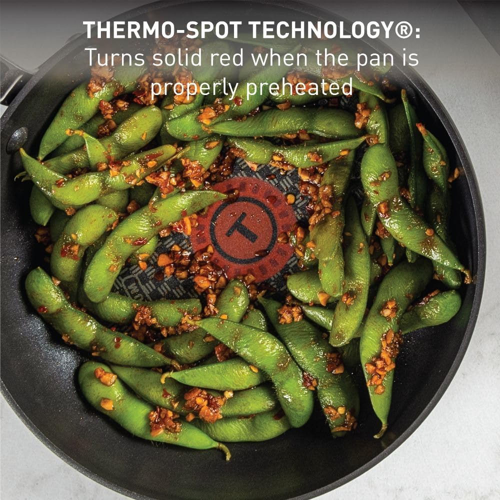 T-fal 17-Piece Hard Anodized Nonstick Cookware Set - Oven and Broiler Safe, Kitchen Cooking Set with Fry Pans, Saucepans, Saute Pan, and Griddle - Dishwasher Safe Black