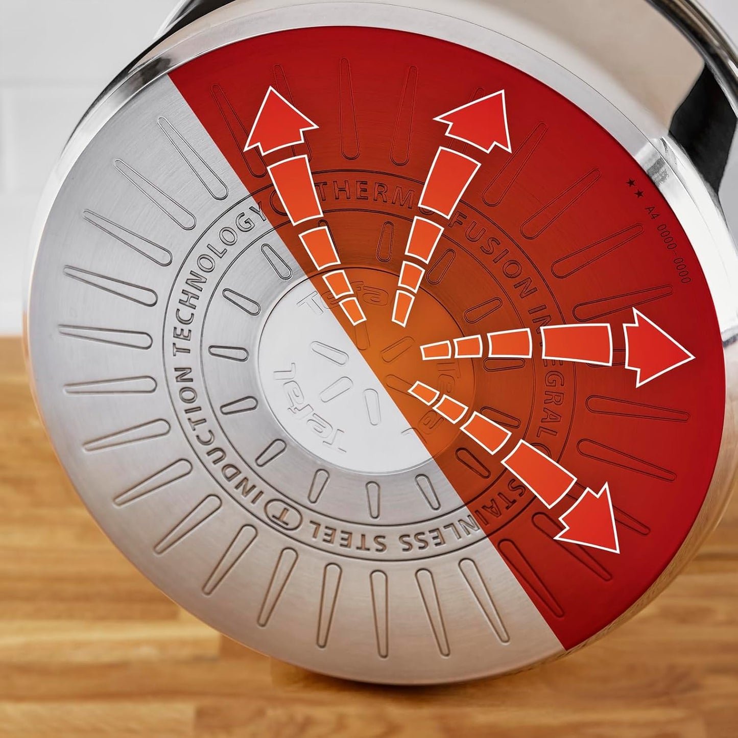 T-Fal Tefal Ingenio 15-Piece Cookware Set, Stainless Steel, Non-Stick Coating, Induction Compatible, Temperature Indicator, Space-Saving Design, Made in France