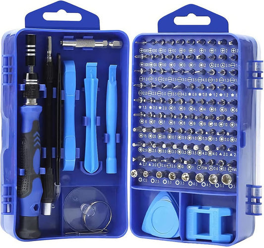 Taihom 115 in 1 Screwdriver Set for Glasses PC Laptop Phone Watch - Magnetic Precision Tool Kit (Blue)