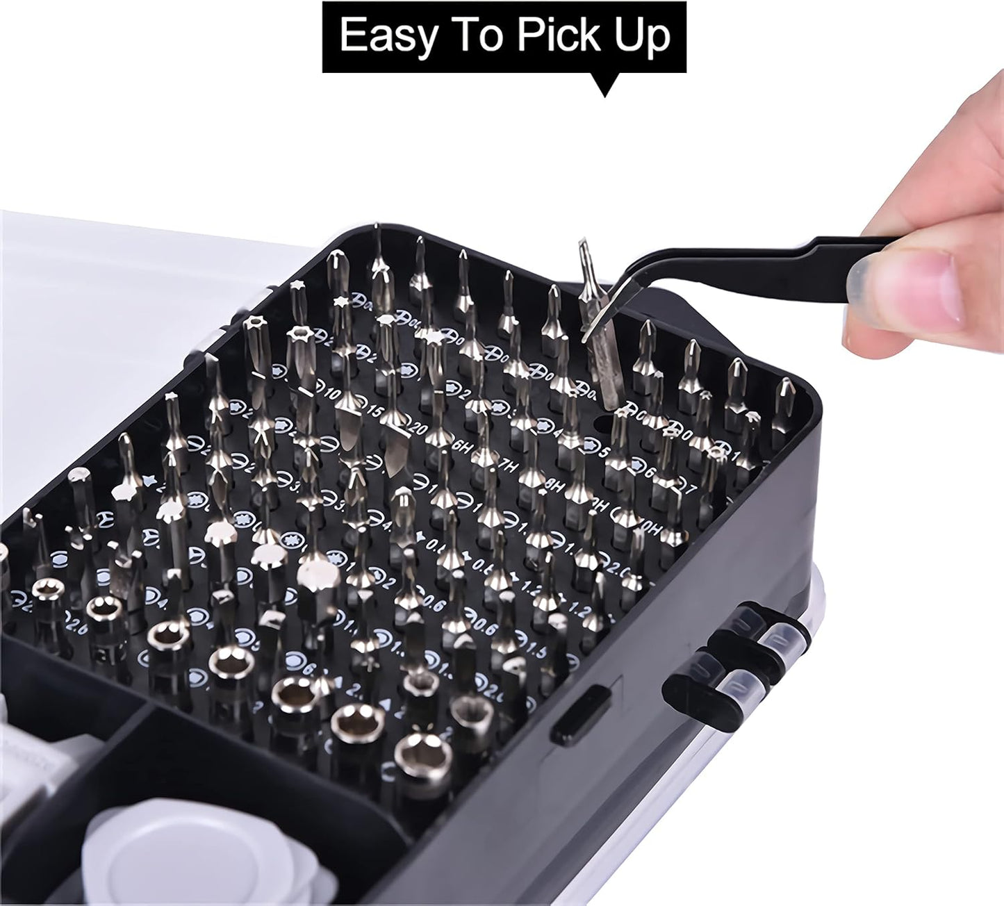 Taihom 115 in 1 Screwdriver Set for Glasses PC Laptop Phone Watch - Magnetic Precision Tool Kit (Blue)