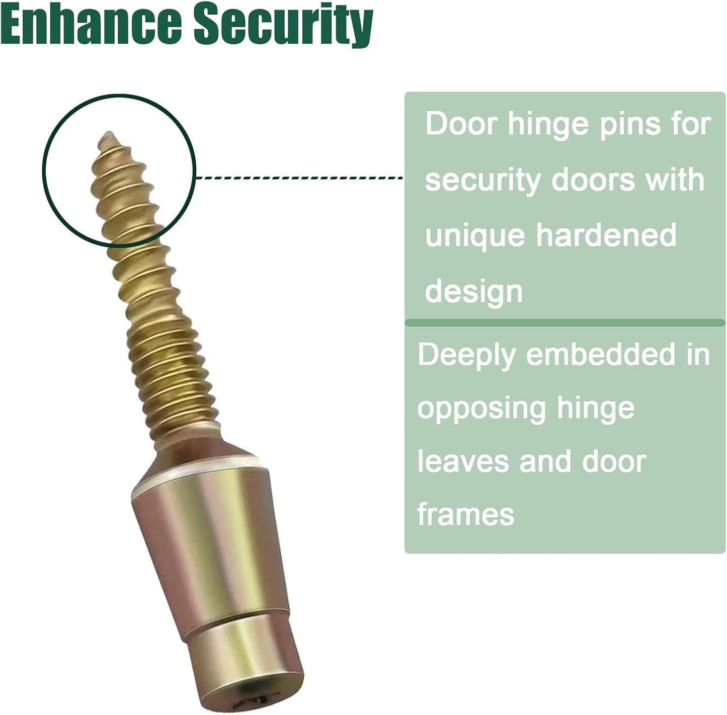 Tamper Proof Door Hinge Security Screws for Exterior Doors - 10-Pack