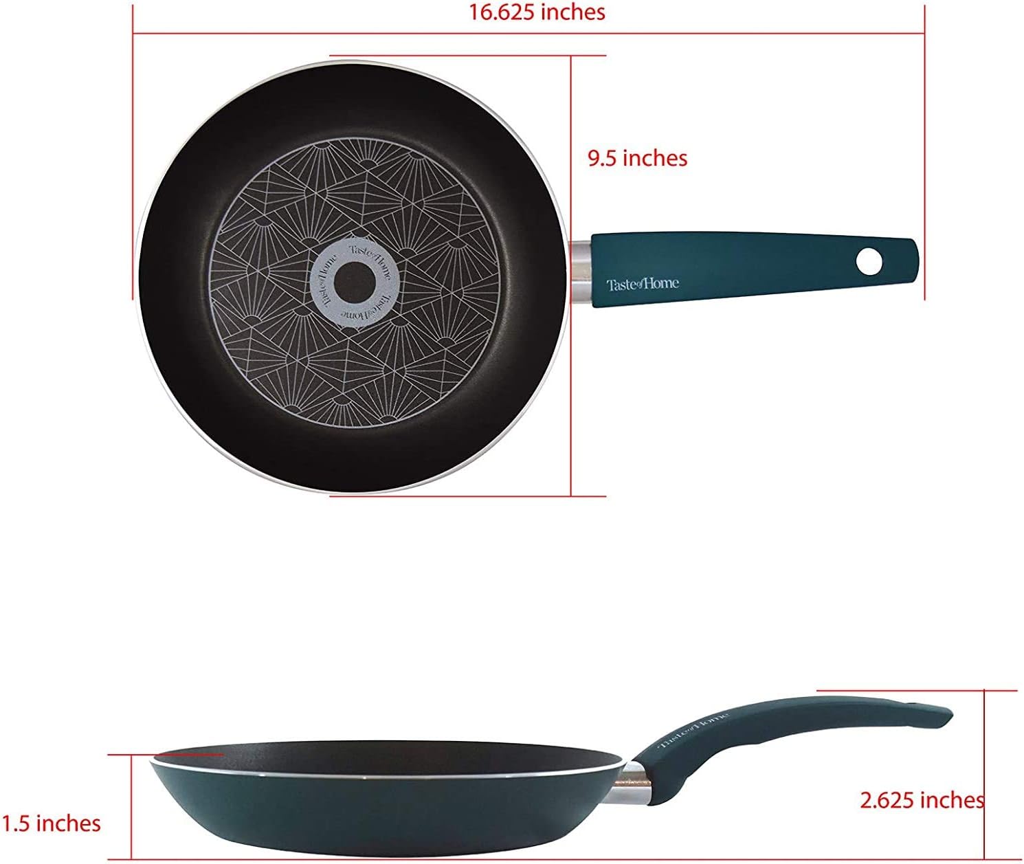 Taste of Home 2-Piece Non-Stick Aluminum Skillets Set - 9.5 and 11-inch