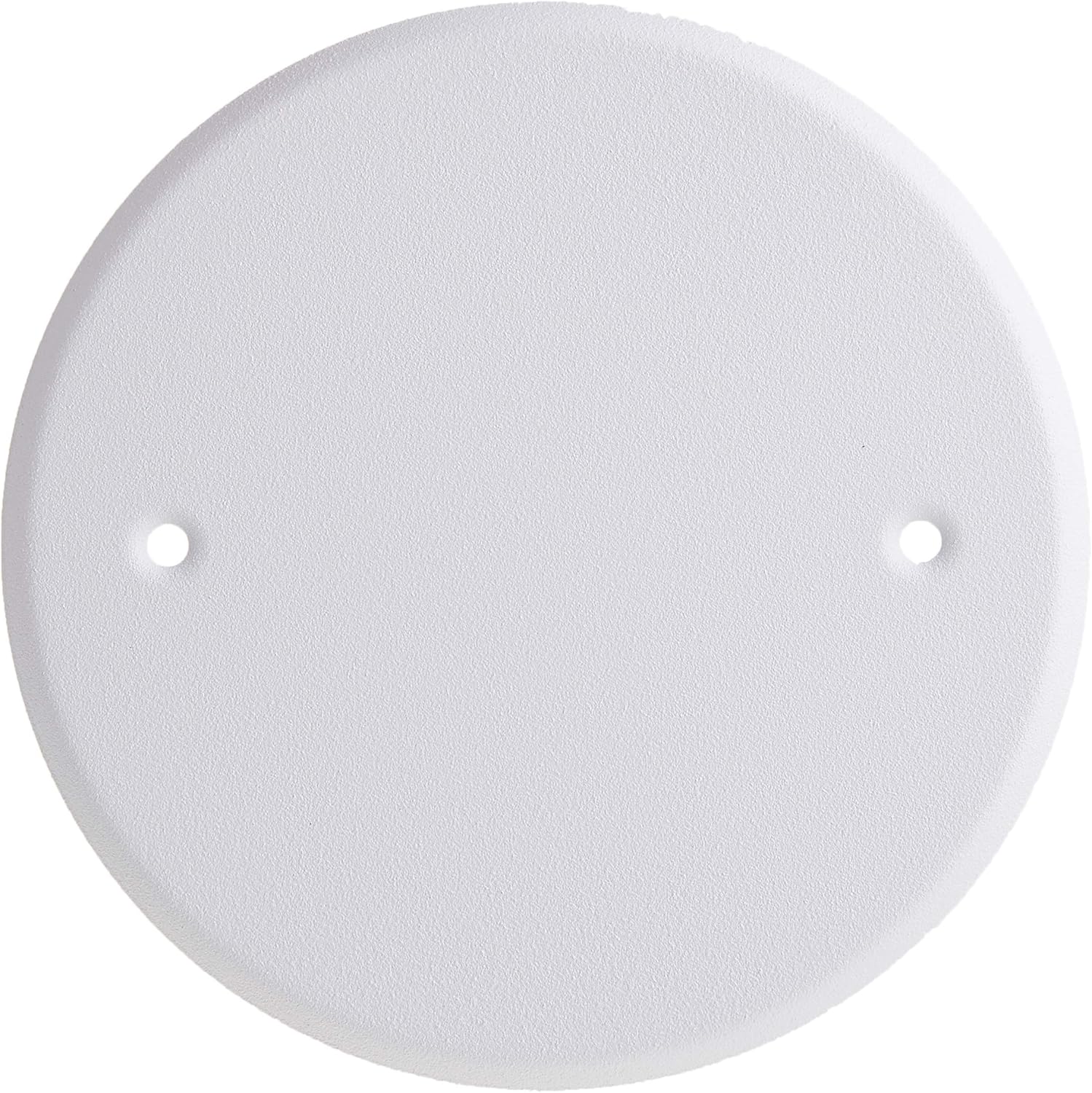 TayMac LPB3400 Flat Round Blank Plate 5 4-Inch, Metallic, White Finish + LPB3325 5-Inch Flat Blank Round Wallplate, White
