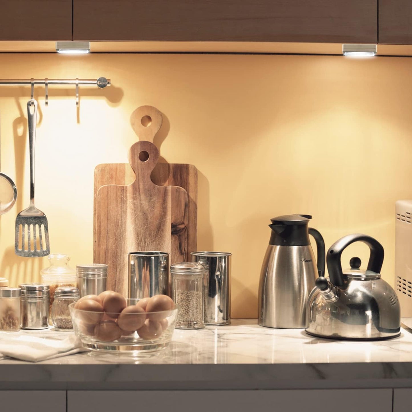 TBTeek Closet Light 4 Pack - Super Bright Battery Operated Stick Anywhere Nightlight for Closet, Shed, Attic - 200 LM Cob Led Lamp - Tap Lights for Emergency Situations