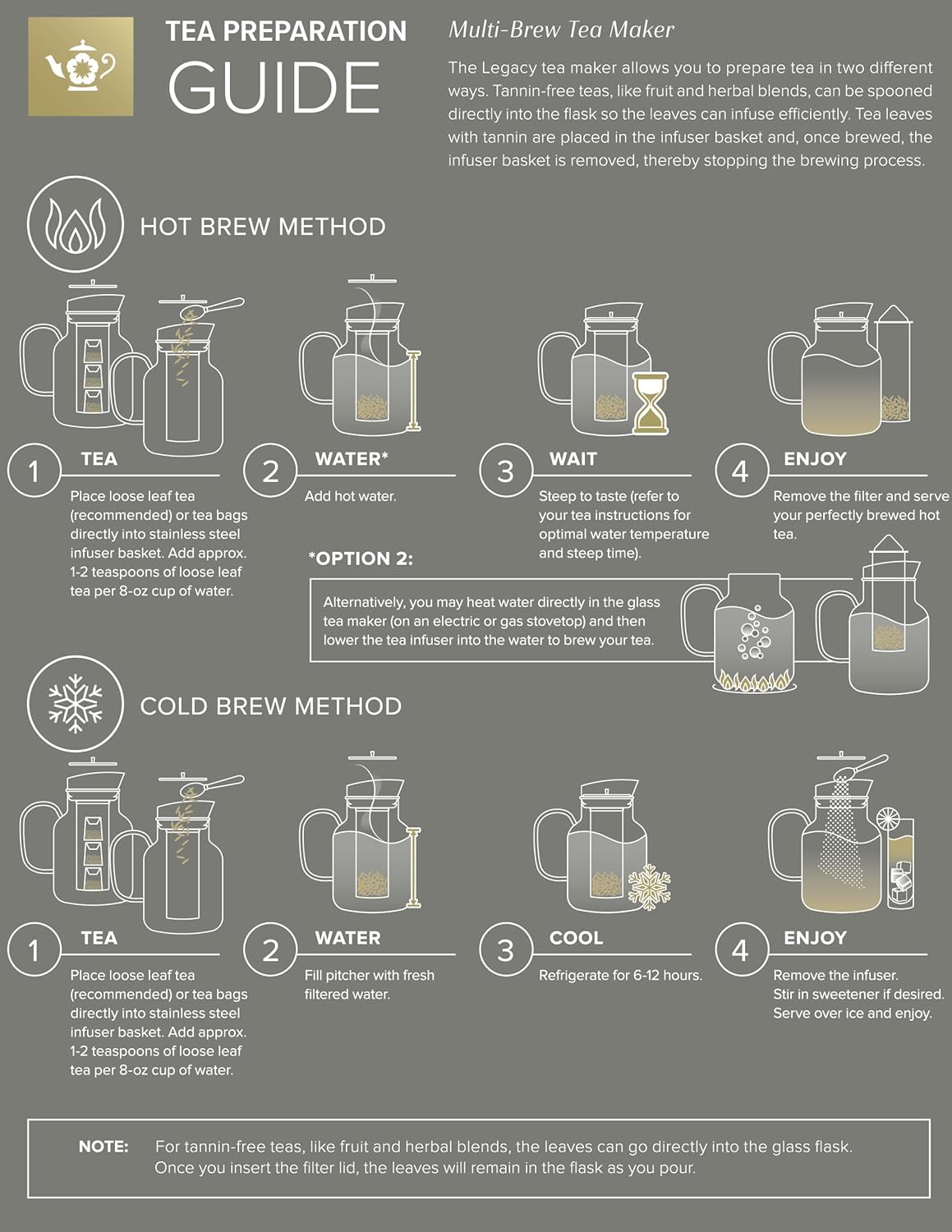 Teabloom Legacy Tea Maker: Extra-Large Borosilicate Glass Teapot, Kettle & Pitcher - 85 OZ - Multi-Brew for Hot Tea, Iced Tea, Cold Brew, Fruit Water