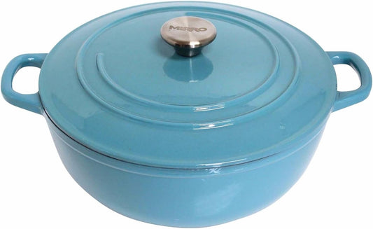 Teal Cast Iron Enamel Dutch Oven - 4.8qt Capacity by MIRRO