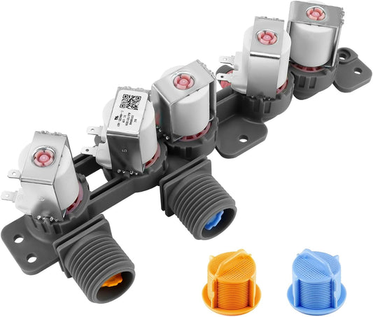 Techecook Washer Water Inlet Valve for Kenmore LG Washer WT5680HVA, wt7200cw, wt5270cw - Replaces AJU73213301 AJU75152601 AP5668417 AP6308239 TAW35618287