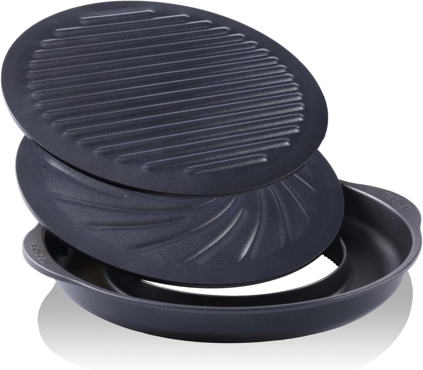 TECHEF True Grill Pan Set - Nonstick Smokeless BBQ Grill with Dome Lid, Grill Plate, and Drip Tray
