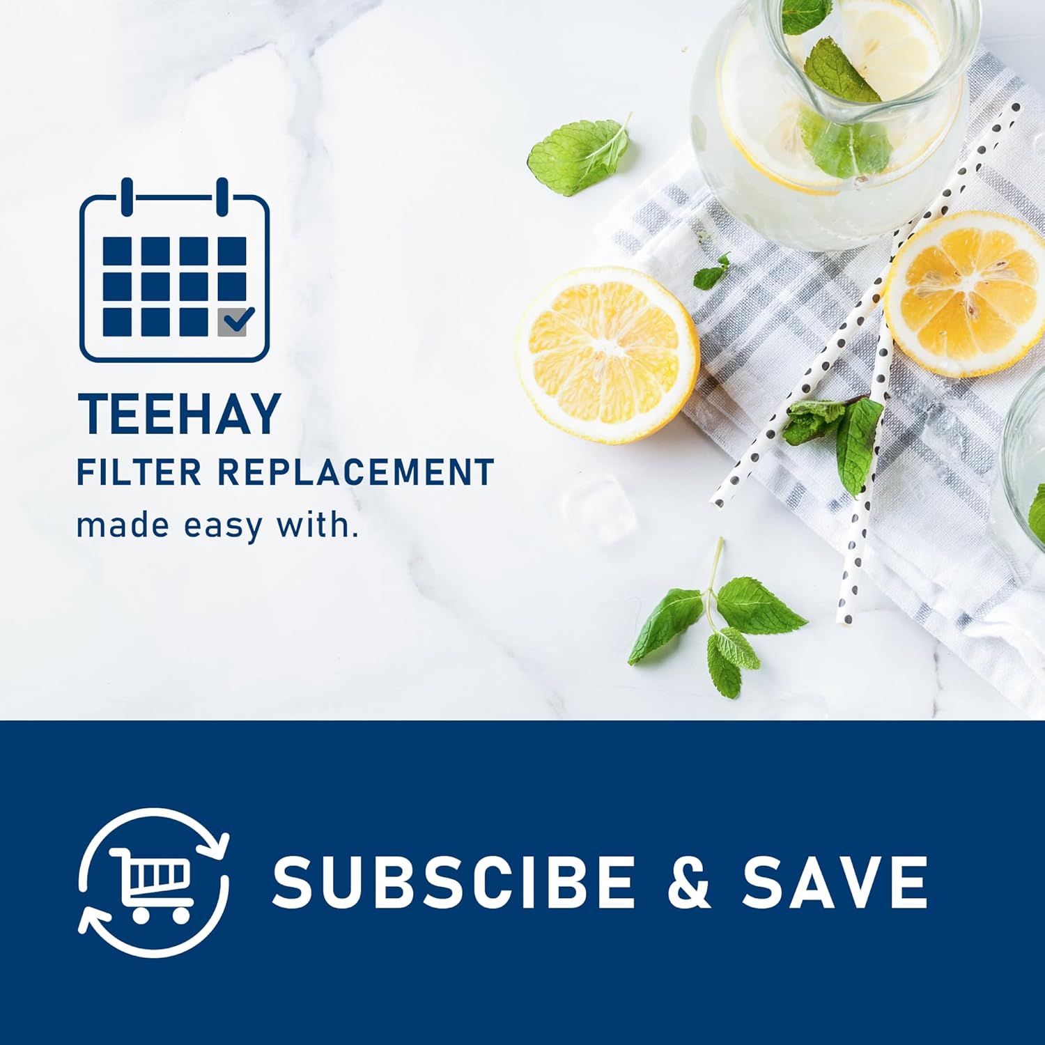 TEEHAY WF3CB Water Filter Replacement 4 Pack - Compatible with Frigidaire PureSource 3 WF3CB - Height 9 Inches - Replaces 706465, 242069601, 242086201 - AP4567491, PS3412266