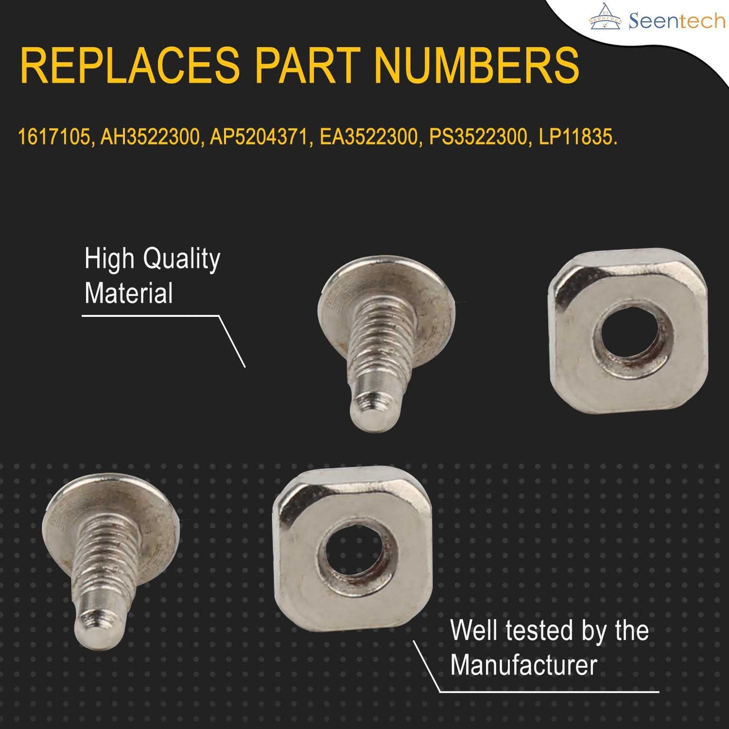 Terminal Block Screw Kit for Whirlpool Kenmore Dryers - Replaces 279393 279393D 279393VP - Pack of 6