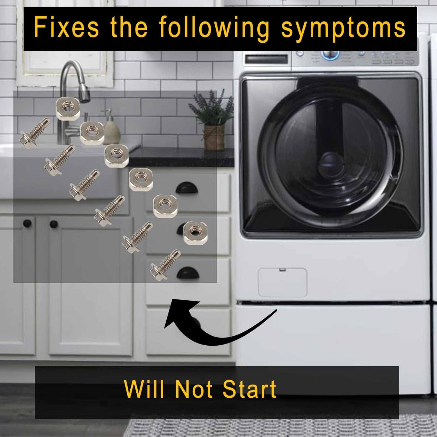 Terminal Block Screw Kit for Whirlpool Kenmore Dryers - Replaces 279393 279393D 279393VP - Pack of 6