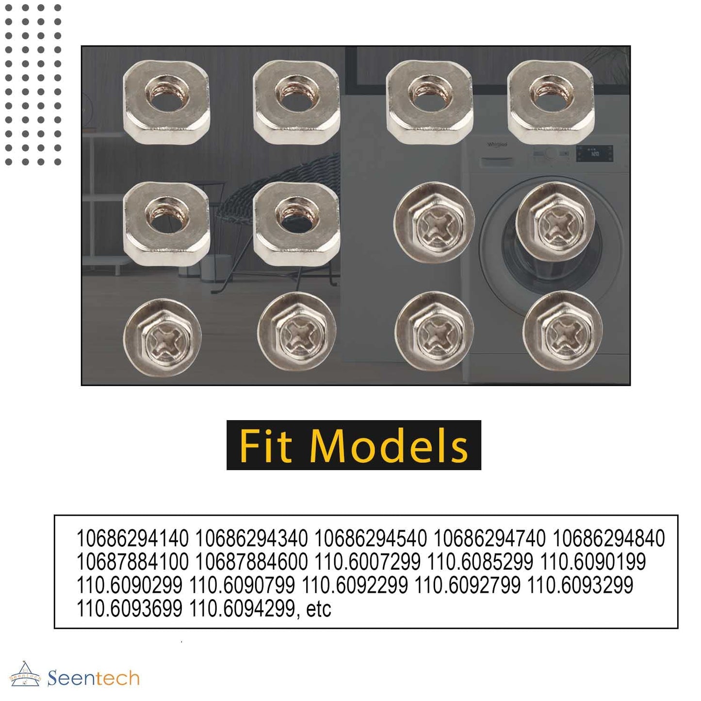 Terminal Block Screw Kit for Whirlpool Kenmore Dryers - Replaces 279393 279393D 279393VP - Pack of 6