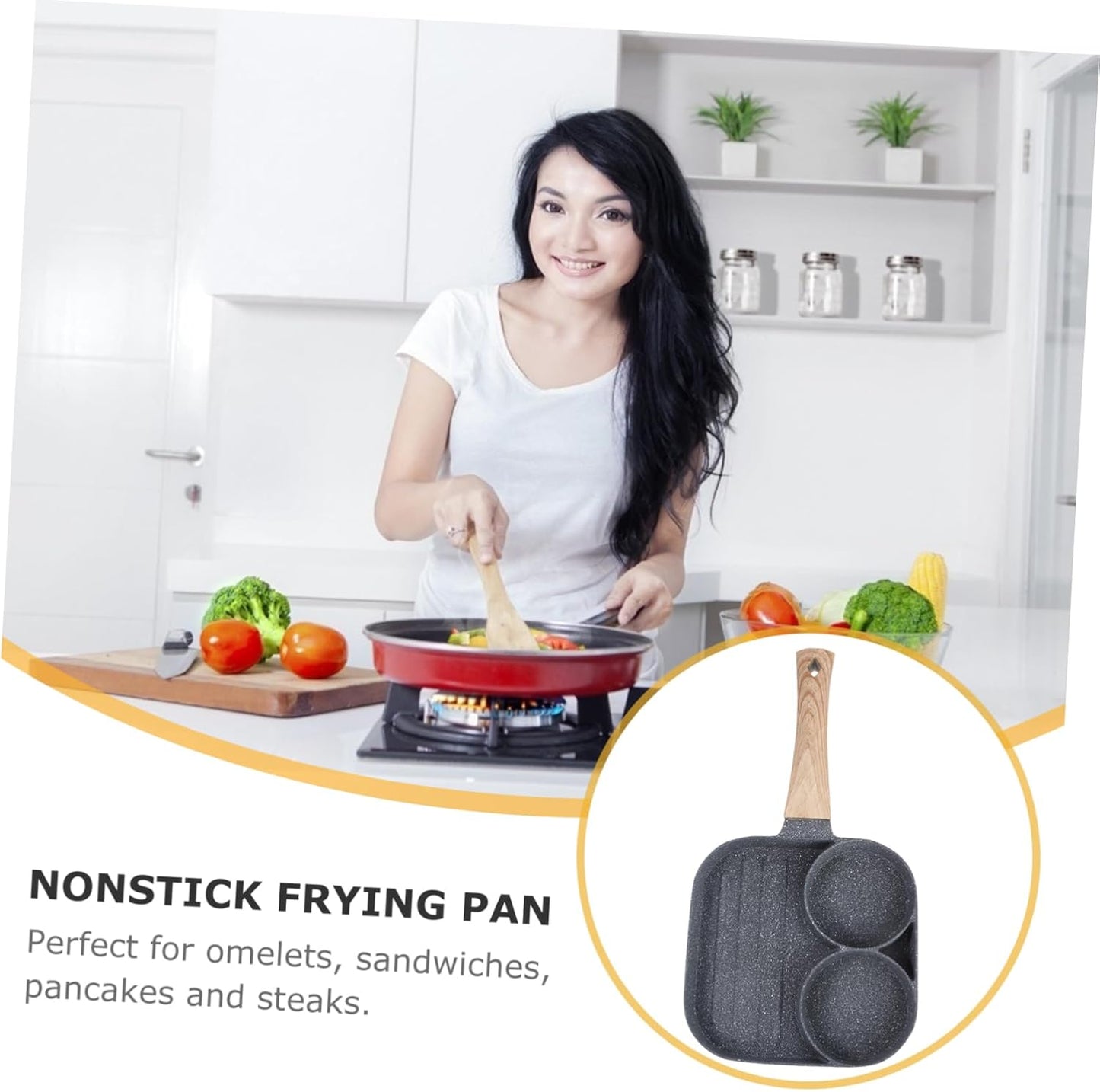 Thick Non-Stick Egg Sandwich Mould with Frying Pot and Hanging Hole
