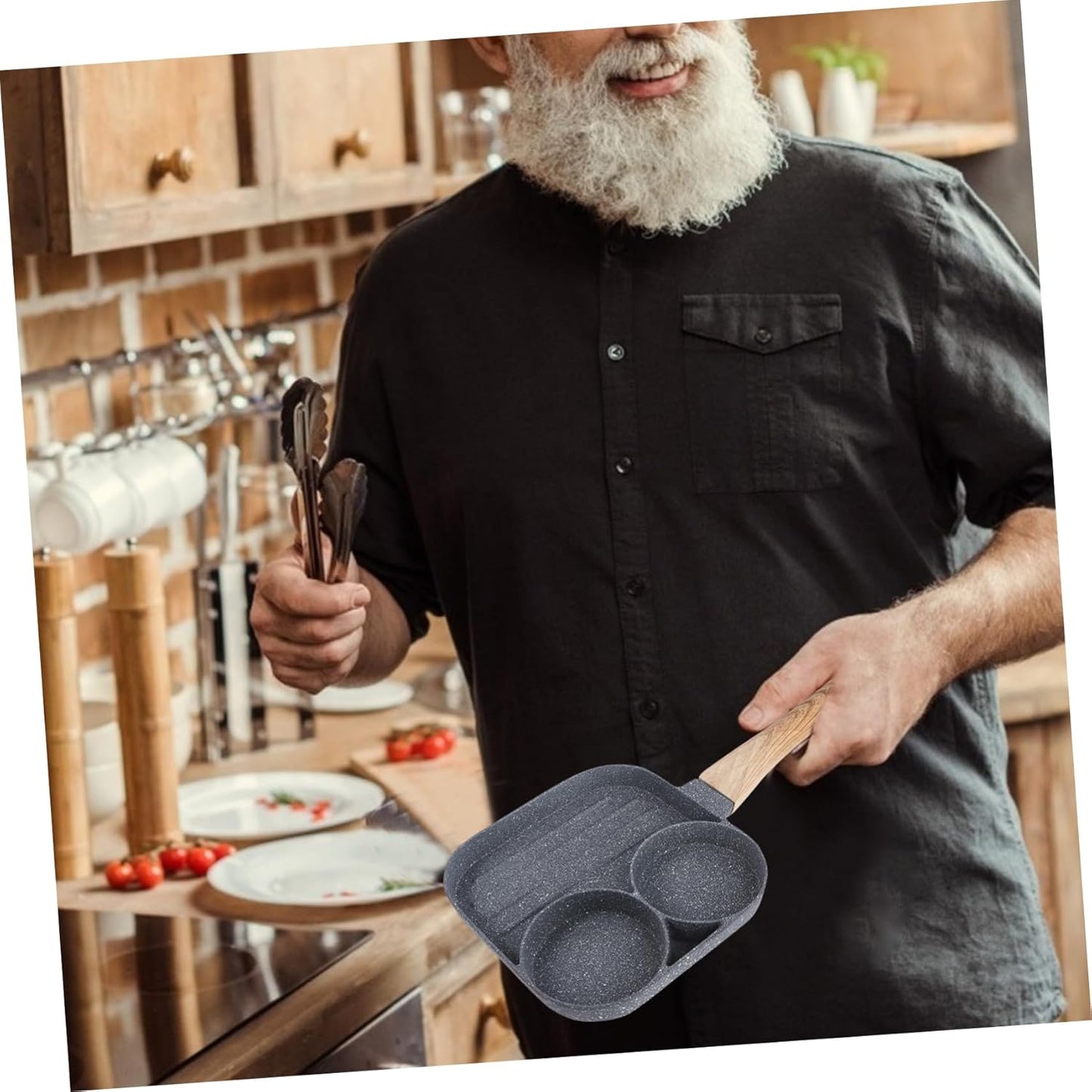 Thick Non-Stick Egg Sandwich Mould with Frying Pot and Hanging Hole