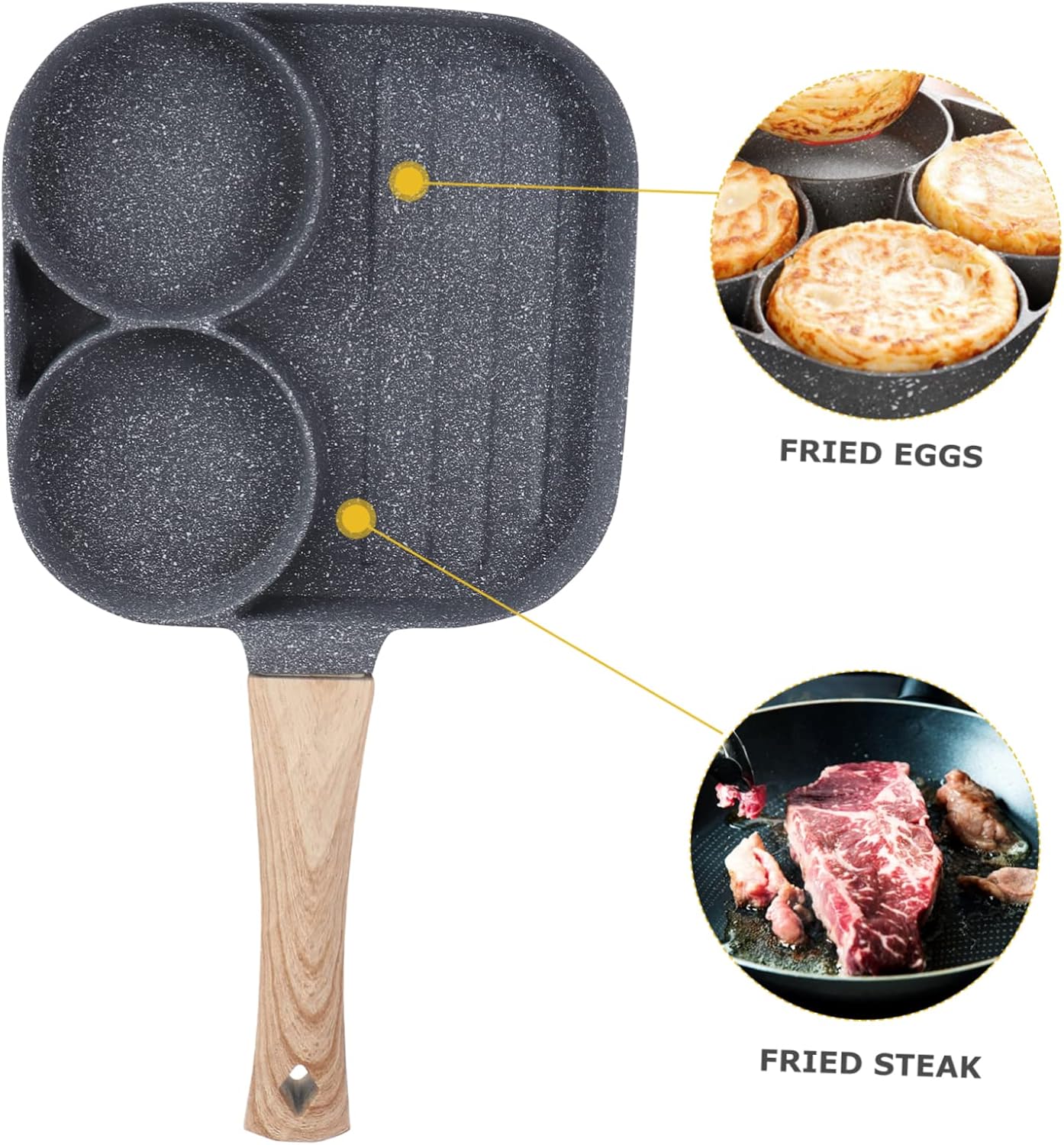 Thick Non-Stick Egg Sandwich Mould with Frying Pot and Hanging Hole