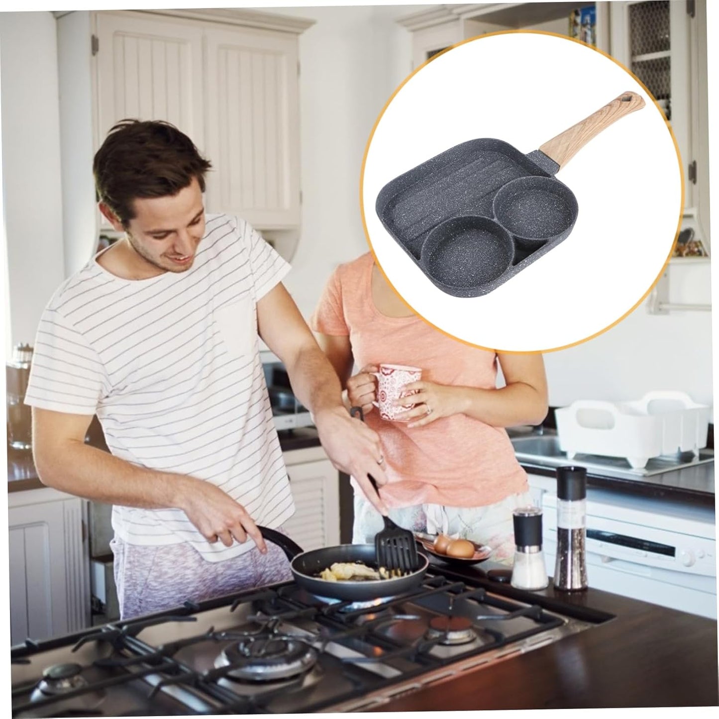 Thick Non-Stick Egg Sandwich Mould with Frying Pot and Hanging Hole