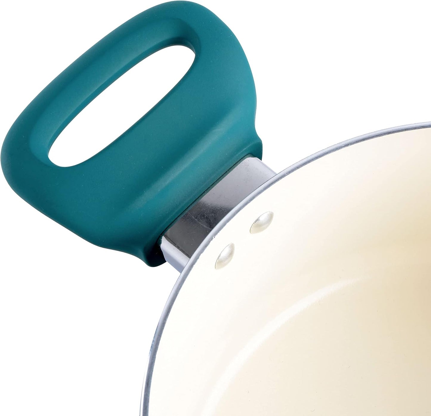 Tia Mowry Spice 10-Piece Ceramic Cookware Set in Teal - Healthy Non-Stick Option