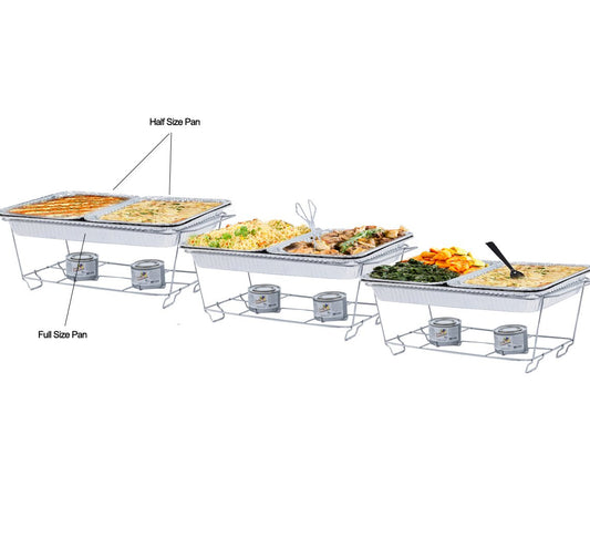 Tiger Chef TC-20549 Full Size Deep Aluminum Foil Steam Table Pans, 21" x 13" (Pack of 75) - Durable Disposable Pans with Recipe Card