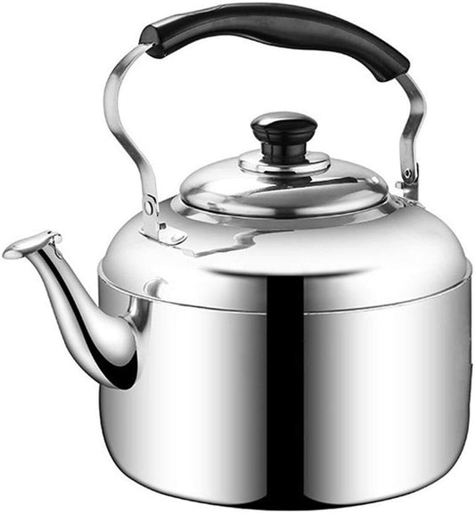 TIMOBila 304 Stainless Steel Stovetop Tea Kettle with Fast Heating Whistling Teapot - 4L Capacity for Induction, Gas, Electric, Halogen Stoves
