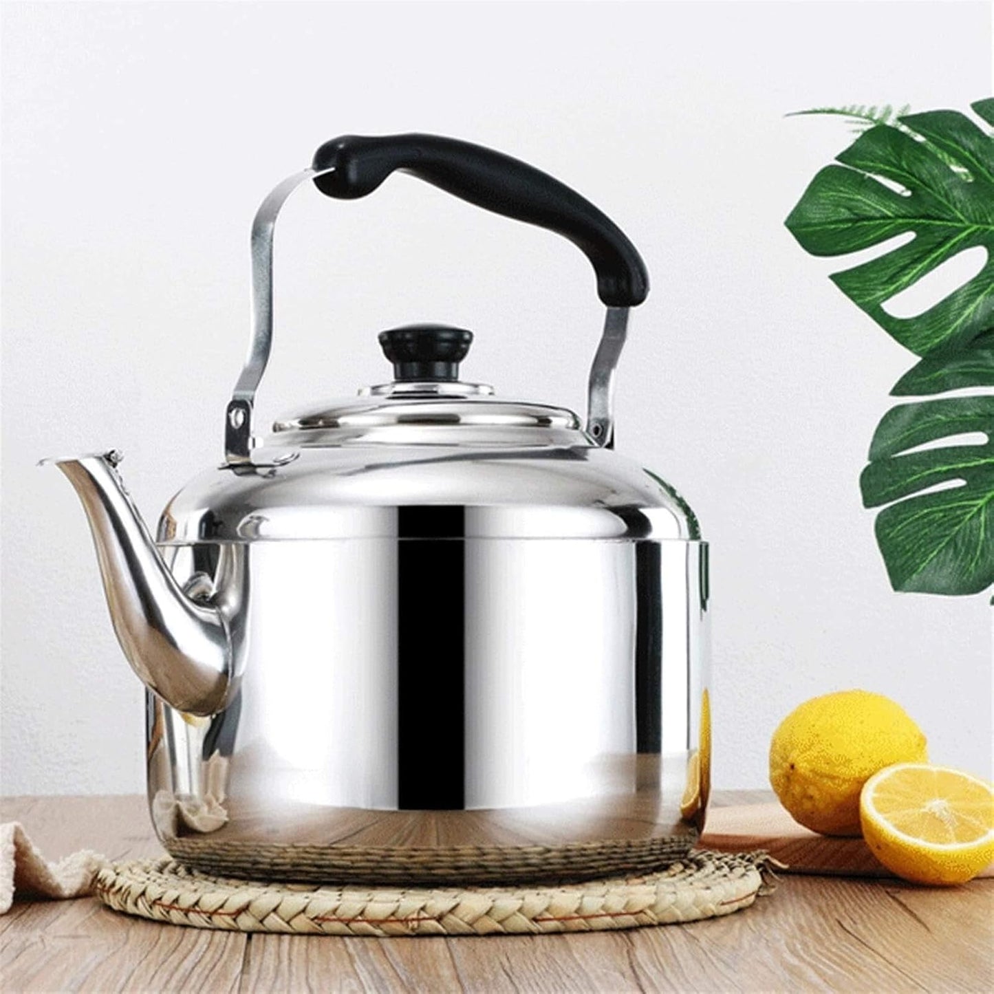 TIMOBila 304 Stainless Steel Stovetop Tea Kettle with Fast Heating Whistling Teapot - 4L Capacity for Induction, Gas, Electric, Halogen Stoves
